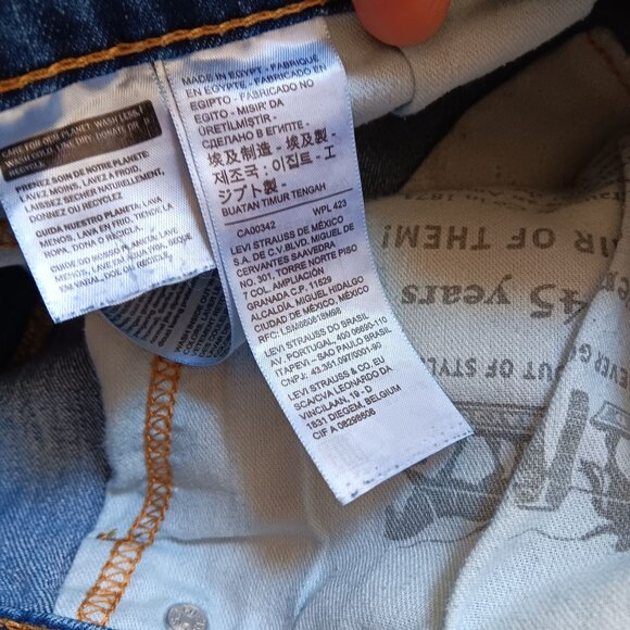 38x36 Levis 541 Vintage Blue Denim Jeans Strtch Relaxed Fit Straight Leg Mens - Picture 8 of 9